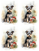 Christmas Dog Watercolor Multiple Gifts Peel & Place