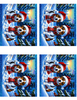 Christmas Dogs Hats & Scarves Snowy Mountains Peel & Place