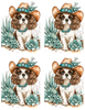 Turquoise Cocker Spaniel Succulents Peel & Place