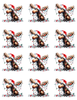 Moose tangled in lights Peel & Place - 12 images per sheet