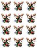 Moose drinking cocoa Peel & Place - 12 images per sheet - ONLY AVAILABLE ONLINE