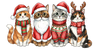 Christmas Cats Peel & Place - 4 Different Images - ONLY AVAILABLE ONLINE