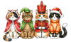Christmas Cats Peel & Place - 4 Different Images - ONLY AVAILABLE ONLINE