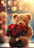 Teddy Bears & Roses Peel & Place - 4 Different Images - ONLY AVAILABLE ONLINE