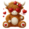 Highland Cows Yarn Valentine Peel & Place - 4 Different Images - ONLY AVAILABLE ONLINE