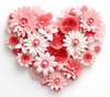 Various Flowers Heart Valentine Peel & Place - 4 Different Images - ONLY AVAILABLE ONLINE