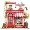 Cute Valentine Shop Peel & Place - 4 Different Images - ONLY AVAILABLE ONLINE