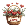 Basket full of Valentines Peel & Place - 4 Different Images - ONLY AVAILABLE ONLINE