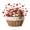 Basket full of Valentines Peel & Place - 4 Different Images - ONLY AVAILABLE ONLINE
