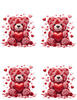 Rose Teddy Bear Peel & Place