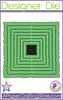 Square Jagged Edge w/ Dots 7pc Designer Die