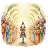 Jesus Palm Sunday Peel & Place 4 different images- ONLINE ONLY