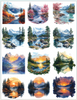 Lake Landscape 12 images per sheet - ONLINE ONLY