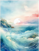 Ocean Blue White Moon Peel & Place