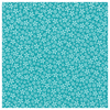 Teal Flowers-Single-Side Scrapbook Paper (12x12)