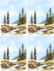 Lazy River with Pine Trees & Blue Sky Peel & Place