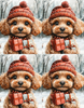 Christmas Poodle Peel & Place