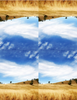 Rolling Field and Blue Sky with Clouds Horizon Peel & Place