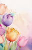 Tulips Floral Background Peel & Place