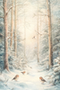 Wintery Scenery with Birds Peel & Place