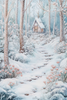 Wintery Scenery with Birds Peel & Place