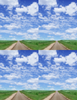 Open Highway Blue Sky with Clouds Peel & Place