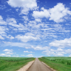 Open Highway Blue Sky with Clouds Peel & Place