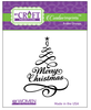 Merry Christmas Tree Creative Imprints  rubber stamp