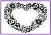 Open Floral Heart embossing folder