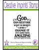 God can restore . . . Creative Imprints rubber stamp