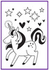 Unicorn Dancing embossing folder