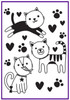 Three Cute Kitties embossing folder
