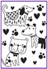 Three Cute Doggies embossing folder