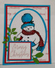Warm & Fuzzy Snow Woman Creative Imprints rubber stamp