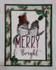MERRY & bright Creative Imprints rubber stamp 2 piece set