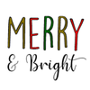 MERRY & bright Creative Imprints rubber stamp 2 piece set