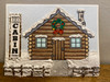 Winter Snowy Cabin" Creative Imprints 2-piece rubber stamp