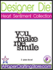 Heart Sentiments Collection "you make me smile"  2-pc (word & shadow) set