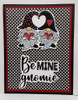 Be MINE gnomie Creative Imprints rubber stamp