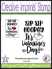 Sip Sip Hooray Creative Imprints rubber stamp