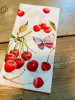 Cherries & Butterflies - pack of 2 Guest/Dinner napkins