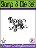 "Peace be with You" rubber stamp & die set