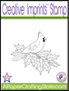 Cardinal with Holly Creative Imprints rubber stamp