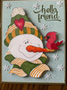 Little Lena Snowman & Cardinal Creative Imprints rubber stamp