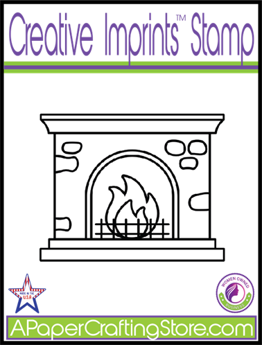 Fireplace - Creative Imprints rubber stamp
