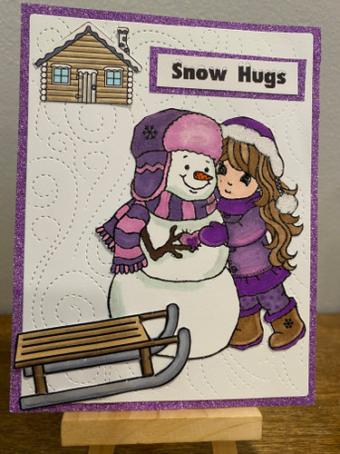 Snow Mail Sentiments - Creative Imprints rubber stamp 10-piece set