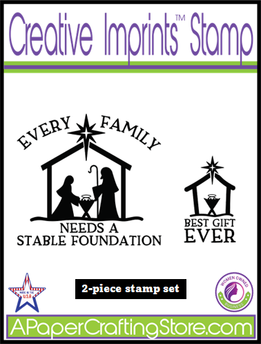 Stable Foundation and Greatest Gift Ever - Creative Imprints rubber stamp 2-piece set