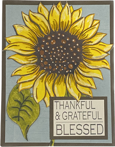 Thankful + Grateful = Blessed - Creative Imprints rubber stamp 2-piece set