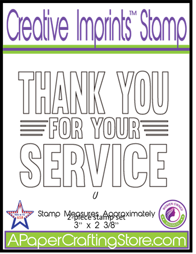 THANK YOU FOR YOUR SERVICE Creative Imprints rubber stamp