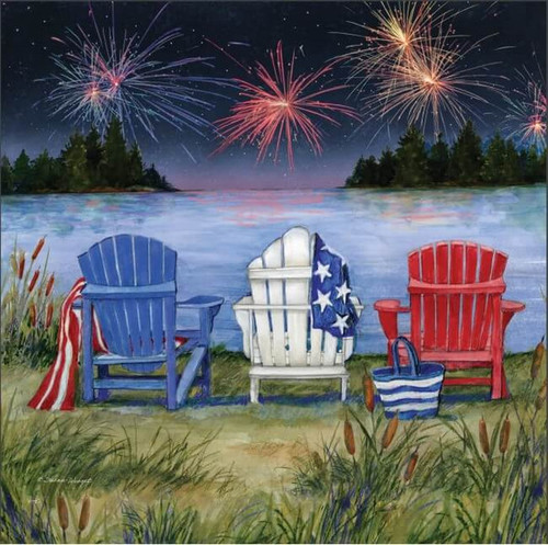 Adirondack chairs & fireworks - pack of 2 cocktail